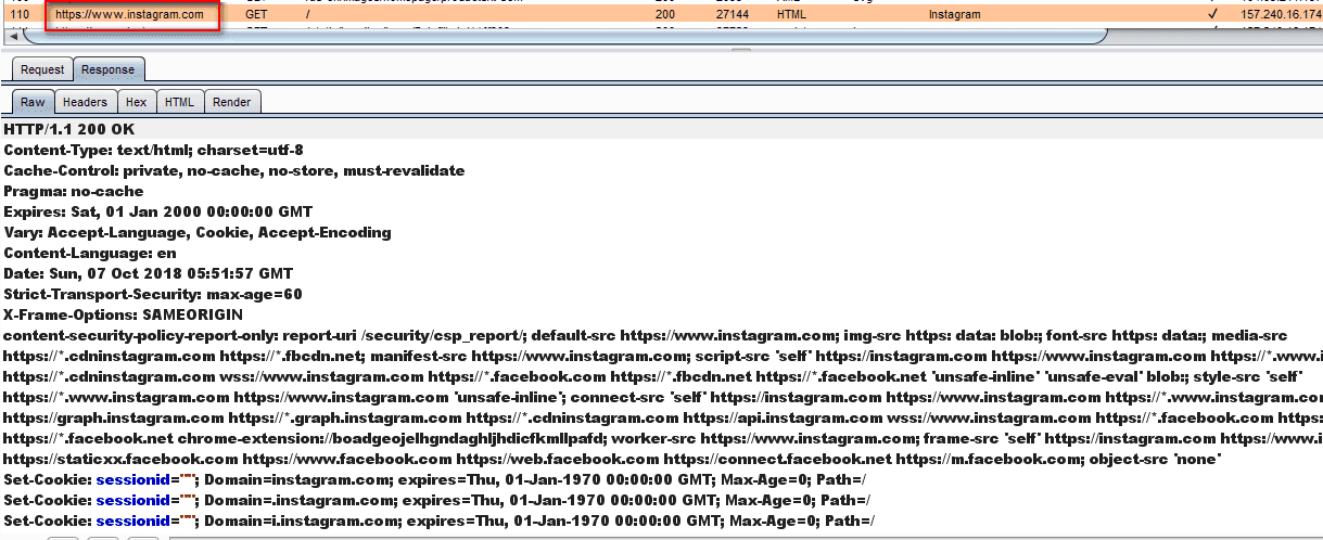 X-XSS-Protection header missing on instagram page